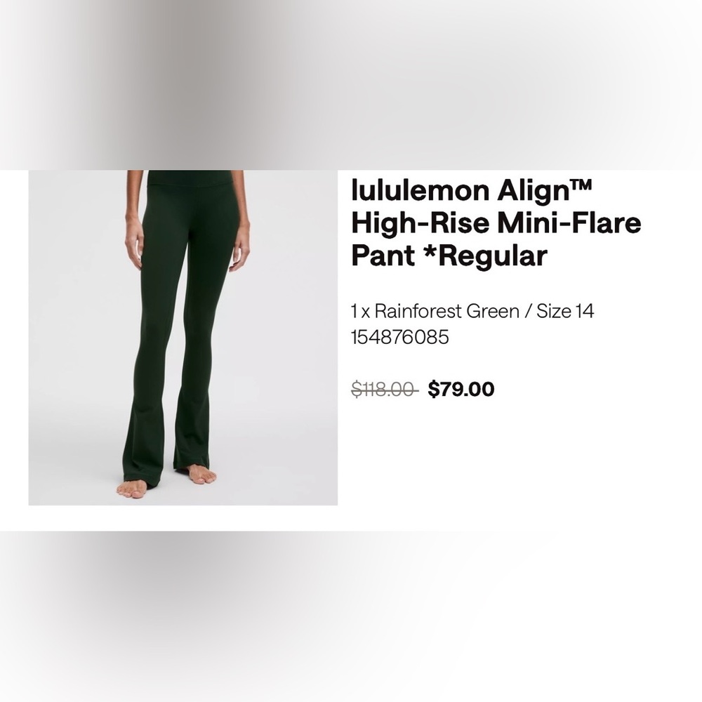 lululemon athletica High-Rise Flare Pants - Dark Green
